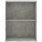 Preview: Bücherregal 2 Fächer Betongrau 60x30x76,5 cm Holzwerkstoff