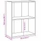 Preview: Bücherregal 2 Fächer Betongrau 60x30x76,5 cm Holzwerkstoff