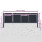 Preview: Gartentor Stahl 350 x 100 cm Anthrazit