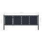 Preview: Gartentor Stahl 350 x 100 cm Anthrazit