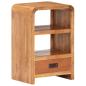 Preview: Nachttisch 40x30x60 cm Massivholz mit Honigfarbenem Finish