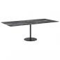 Preview: Tischplatte Schwarz 100x62 cm 8 mm Hartglas in Marmoroptik