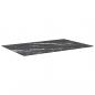 Preview: Tischplatte Schwarz 100x62 cm 8 mm Hartglas in Marmoroptik