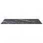 Preview: Tischplatte Schwarz 100x62 cm 8 mm Hartglas in Marmoroptik