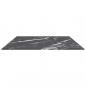 Preview: Tischplatte Schwarz 100x62 cm 8 mm Hartglas in Marmoroptik
