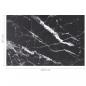 Preview: Tischplatte Schwarz 100x62 cm 8 mm Hartglas in Marmoroptik