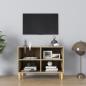 Preview: ARDEBO.de - TV-Schrank mit Massivholz-Beinen Sonoma-Eiche 69,5x30x50 cm