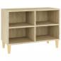 Preview: TV-Schrank mit Massivholz-Beinen Sonoma-Eiche 69,5x30x50 cm