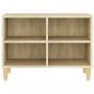 Preview: TV-Schrank mit Massivholz-Beinen Sonoma-Eiche 69,5x30x50 cm