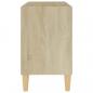 Preview: TV-Schrank mit Massivholz-Beinen Sonoma-Eiche 69,5x30x50 cm