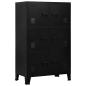 Preview: Lagerschrank Industrial Schwarz 75x40x120 cm Stahl