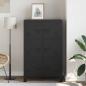Preview: Lagerschrank Industrial Schwarz 75x40x120 cm Stahl