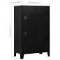 Preview: Lagerschrank Industrial Schwarz 75x40x120 cm Stahl