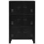 Preview: Lagerschrank Industrial Schwarz 75x40x120 cm Stahl
