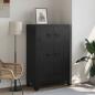 Preview: Lagerschrank Industrial Schwarz 75x40x120 cm Stahl