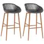 Preview: ARDEBO.de - Barhocker 2 Stk. Grau