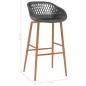 Preview: Barhocker 2 Stk. Grau