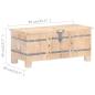 Preview: Truhe 90x40x40 cm Massivholz Akazie
