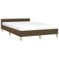 Preview: Bettgestell ohne Matratze Dunkelbraun 120x200 cm Stoff
