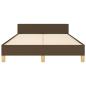 Preview: Bettgestell ohne Matratze Dunkelbraun 120x200 cm Stoff