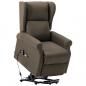 Preview: Massagesessel mit Aufstehhilfe Taupe Stoff