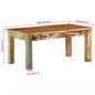 Preview: Couchtisch 100x55x45 cm Altholz Massiv