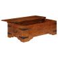Preview: Couchtisch Massivholz mit Honigfarbenem Finish 110x55x35 cm