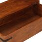 Preview: Couchtisch Massivholz mit Honigfarbenem Finish 110x55x35 cm