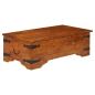 Preview: Couchtisch Massivholz mit Honigfarbenem Finish 110x55x35 cm