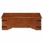 Preview: Couchtisch Massivholz mit Honigfarbenem Finish 110x55x35 cm