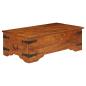 Preview: Couchtisch Massivholz mit Honigfarbenem Finish 110x55x35 cm