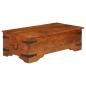Preview: Couchtisch Massivholz mit Honigfarbenem Finish 110x55x35 cm
