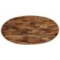 Preview: Couchtisch Recyceltes Massivholz Teak Oval 120x60x30 cm