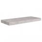 Preview: Schweberegal Betongrau 60x23,5x3,8 cm MDF
