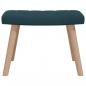 Preview: Relaxsessel mit Hocker Blau Samt