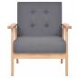 Preview: Sofa-Set 2-tlg. Stoff Dunkelgrau