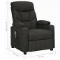 Preview: Massagesessel mit Aufstehhilfe Schwarz Stoff