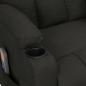 Preview: Massagesessel mit Aufstehhilfe Schwarz Stoff