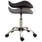 Preview: Friseur Rollhocker Braun Kunstleder