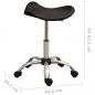 Preview: Friseur Rollhocker Braun Kunstleder