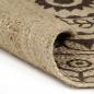 Preview: Teppich Handgefertigt Jute mit Dunkelbraunem Aufdruck 150 cm