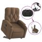 Preview: Relaxsessel mit Aufstehhilfe Braun Stoff