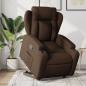 Preview: ARDEBO.de - Relaxsessel mit Aufstehhilfe Braun Stoff