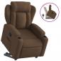 Preview: Relaxsessel mit Aufstehhilfe Braun Stoff