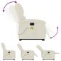 Preview: Massagesessel mit Aufstehhilfe Elektrisch Creme Samt
