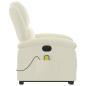 Preview: Massagesessel mit Aufstehhilfe Elektrisch Creme Samt