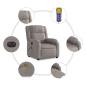 Preview: Massagesessel Elektrisch Taupe Stoff