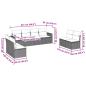 Preview: 8-tlg. Garten-Sofagarnitur mit Kissen Hellgrau Poly Rattan