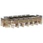 Preview: ARDEBO.de - 17-tlg. Garten-Essgruppe mit Kissen Beigemischung Poly Rattan