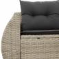 Preview: Gartensofa mit Kissen 2-Sitzer Hellgrau Poly Rattan